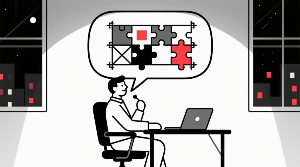 Canadian AI Guy illustration of AI helping a board chair build a memorable story structure for a speech